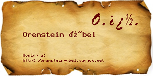 Orenstein Ábel névjegykártya